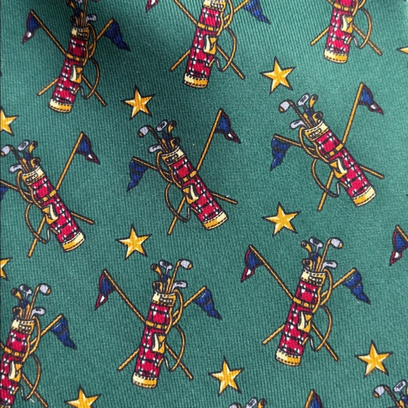 Tommy Hilfiger 100% Italian silk- Golf tie - Picture 3 of 5